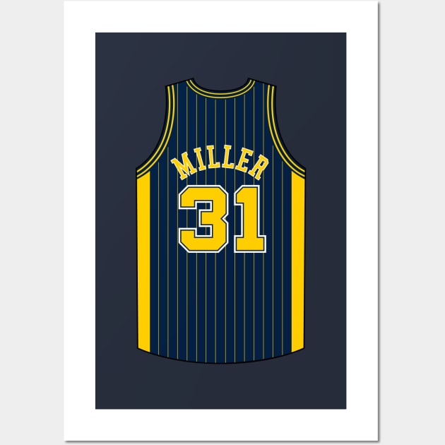 Reggie Miller Indiana Jersey Qiangy Wall Art by qiangdade